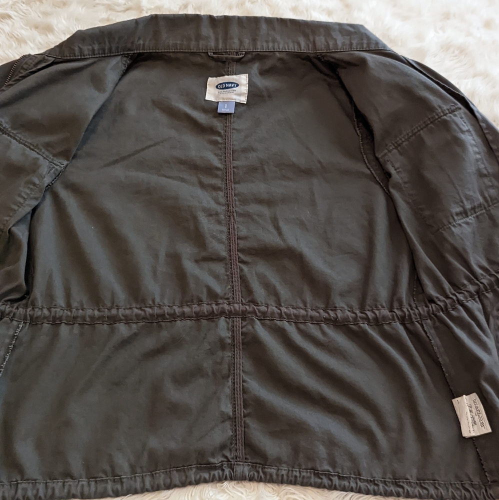 Olive Cargo Old Navy Khaki Green Jacket - Picture 12 of 16